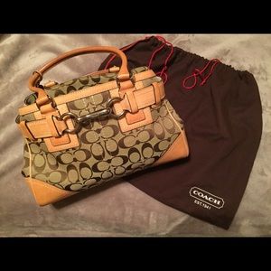 Coach Brown and Tan Handbag